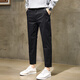 
Woodpecker casual pants for men 2025 new summer business nine-point straight stretch slim fit versatile trousers 1502 gray 30