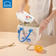 Lock Lock (Lock/Lock) Caja de lonchera de vidrio Calefacción de microondas Especial Tazón Fruit Bento Box Office Trabajador de cuestión de alimentos con caja de almuerzo *2 Mint Blue LNG428S6630ml