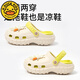 G.DUCKKIDS children's sandals for summer new style for boys and girls cartoon slim touching and anti-slip hole shoes for children's casual beach slippers gray 28