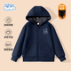 Baleno Boys' Jacket Autumn and Winter 2025 Big Children's Handsome Velvet Warm Sportswear Children's Sweater Hooded Cardigan Winter