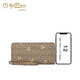 GY goldlion wallet long women's light luxury new fashion clutch printed multi-function coin wallet women's wallet handbag khaki