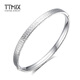 TTMIX imitation diamond platinum bracelet for women pt950 baby's breath platinum bracelet oval bracelet push button 56mm weight 17.58g width 5.1mm