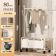 Yupin clothes hanger floor-standing coat rack hanging clothes rack bedroom living room removable clothes storage rack YJ139 white 80