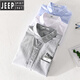 JEEP SPIRIT男士短袖衬衫日系休闲纯棉牛津纺衬衣夏季薄款潮流百搭半袖上衣服 9734白色 M 100斤左右