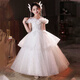 Энни Юер детское платье Light Luxury High-end Girl Host Guted Birthday Princess Юбка цветочная девочка для фортепиано костюм белый 130