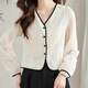 S.SOFEA Camisa francesa coreana 2025 Camisa de manga larga suelta y de moda 1049# caqui L Recomendado 110-125Jin [Jin equivale a 0.5 kg]