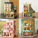 Zhegao 2025 new building blocks and flower play house girl toy version puzzle assembly house street view villa dog fashion house 1048 pieces