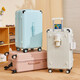 
Five-wheeled suitcase 26-inch large-capacity, angle-packing multi-functional suitcase 24-inch trolley case password box 826-pink (high configuration, large-capacity thickened model) 30-inch [five-wheel + cup holder + usb interface]
