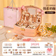 Miaobeile Children's Hair Accessories Luxury Boad Box House Toys Girls Hair Ring Coil Clip Clip Accessoires Filles Cadeau d'anniversaire