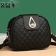 Kangaroo 2024 neuer Stil Mutter Frauen echtes Leder One-Shoulder Crossbody Tasche Mode Diamond Damens Bag Dreischichtiger Beutel Mini Runde Tasche Lychee Muster Wasser Drop Lock