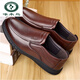 Pájaro carpintero [Top Capeta Cow Whide] Capases de cuero casual para hombres Negocios de cuero genuino de mediana edad y ancianos zapatos de papá para zapatos de trabajo SOLO SOLO LIP L6628 NEGRO 42