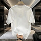 Kurashi Ichiki 2025 Neue trendige Marke Rundes Hals kurzärmeliges T-Shirt für Männer Sommer Trendy Lose Casual Creative Drucken halbärmelte Top Black XL
