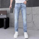EMPORIO ARMANI Marca de alta gama Armani High-End Light Luxury Trend 2025 Spring and Summer New Men's Jeans Versión europea Slim Small Gray 6227-Ajhh 36