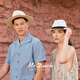 MR DUCK2025 Neues Produkt, leichte und atmungsaktive Panama-Hut, Männer und Frauen, handgepflegtes Baumwoll- und Leinenplaid-Gurtband, Sonnenschutz-Strohhalm MS56328-IVORY BEIGE/COUTWOLLE UND Leinenplaid-Gurtband (57-58cm)