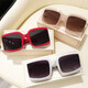 Официальный веб-сайт Tyrannosaurus Sunglasses, официальный веб-сайт, европейские и американские широкоугольные солнцезащитные очки с широкими ногами, женские интернет-знаменитости модные мода Tyrannosaurus Red Frame Black Film