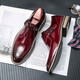 Specht Frühling und Sommer neue Lederschuhe Herrener spitzer Zehen Britisch trendy Patentleder Herrenschuhe Glitter Business formeller Anzug atmungsaktiver Ehe F841-1 Schwarz 43