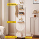 Millennium Huafu Cave Board Clothes Mirror Rotating Full Body Moving Floor Mirror Household Clothes Hanger Integrated Fitting Mirror 170*40 Warm White