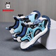 
Babudou boys and girls rotate buttons toe sandals in summer new beach shoes breathable boys lightweight children's shoes blue K983 36 size 23.1cm