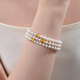 Dara Pearl Bracelet 925 Silver Noble Support Bracelet Birthday Gift for Girlfriend Wife Mom Freshwater Pearl Bracelet