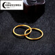 Allied gold solid ring inherits ancient gold simple ring solid gold 999 ring small gold ring couple ring No. 22 gold weight about 2.95 grams (one item, one certificate)