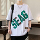 COLORFUL GEMS trendy short-sleeved T-shirt for boys 1215-year-old teenager handsome summer top 6169 meters white (single short-sleeved) quality warranty M 80-95Jin [Jin equals 0.5 kg]