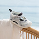 Dr. Jiang's summer boy's breathable step front shoes, baby toddler comfortable cartoon children's shoes, children's sandals, rice/silver, 20 feet length approximately 11.6-12.2