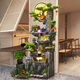 Vista de agua Hui Gran piso rocoso Adorados de agua que fluye Acción de agua Sala de estar Shengcai Fish Tank Opens Fountain Fengshui Wheel 9923 Medium High 133.6cm