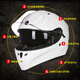 TORC motorcycle helmet T128 double lens extra large size full face helmet 3C certified anti-fog winter anti-freeze and warm