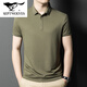 Sieben Wolves Offizielles Flaggschiff Sommer mittleren Alters mit dem atmungsaktiven T-Shirt Casual Polo-Hemd kurzärmelig.