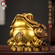 Wen Yijia Copper Golden Toad Ornament Lucky Toad Office Living Room Tea Pet Lucky Ornament Home Prosperous House Daily Jin Dou JY Money Daily Jin Toad 6 inches Comes with base
