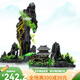 Advaluation de pêche aménagement paysager rockerie décorative Aquatique Grass Stone Petit ornements Small Aquarium Set Grass Tank Landscaping Stone Sky City-697 + 1089 + 693
