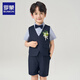 罗蒙儿童礼服男童毕业套装英伦风男宝周岁生日宴会西服花童演出服140