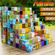Minecraft Building Blocks Spielzeugpuzzles für Kinder im Alter von 3 bis 6 Jahren montiertes MC Magnetmagnet Magnetische Anziehung 1049 Stücke magnetischer Quadrate [886 Quadrate]