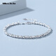 Miss JuJu pt950 platinum starlight bead bracelet for women, new platinum sparkling poppy bead bracelet, weight 8.7-8.9g, length 16+3cm