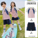 童然小学生班服夏装短袖运动服套装红色英伦学院风毕业校服幼儿园园服 9902款短袖+短裙 100 码