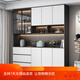 Muxituo sideboard light luxury modern simple living room storage cabinet cupboard kitchen storage cabinet wine cabinet household tea style 12240*40*220+ induction light