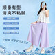 
NICKYBABY girls wide-leg pants 2025 new children's pants summer thin girl Yamamoto pants summer big children's casual skirt pants 9992 white + 15266 blue grid [set] 140 cm