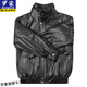 Romon genuine leather leather jacket for men's head layer cowhide stand collar motorcycle jacket for autumn and winter cold resistance and warm middle-aged and elderly people plus cotton loose jacket Black double-length cowhide top removable inner liner 2XL Recommended 120-140Jin [Jin equals 0.5 kg]