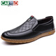 
CARTELO crocodile (CARTELO) genuine leather men's 2025 spring and autumn new breathable business casual leather shoes soft sole one foot kick bean shoes dad loafers black FZ9901 38