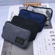Orange japanische Männer und Frauen personalisierte Reißverschluss Kurzmünze Brieftasche Clutch Coin Card Bag Min Pocket Bag Aufbewahrung Beutel schwarzer Leinwand [klein]
