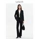Oein Lerens cloth black double-breasted suit jacket female college student interview formal wear small waist suit suit black suit + straight trousers M