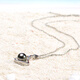 LIGHT MARK Small White Light Selected Seawater Pearl Necklace Small Fan S925 Tahitian Black Pearl Pendant Clavicle Chain 8-9mm
