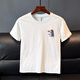 Guangan Aepe T-shirt européen haut de gamme à manches courtes et à manches courtes de la marque Men Summer T-shirt INS T-shirt Ins Top 9926 White L 115-130Jin [Jin est égal à 0,5 kg]