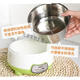 Jinmingkang Cat Joghurtmaschine Konstante Temperatur Wasserspender Haustier Wärme Wasserspender Edelstahl Wasserschale für Kätzchen Fütterungshunde 1000 ml+ Edelstahlschüssel rosa Joghurtmaschine/
