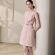 ROEYSHOUSE LOOKIYI beautiful light pink lace dress 2025 summer new light men's bow slim skirt 11965 light pink 2XL