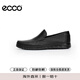 ECCO Loafers Men's Moccasin Casual Leather Shoes Lightweight Mok 540514 01001 Black 41