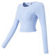 Jincheng all-in-one cup yoga wear with chest pad spring and autumn running fitness long-sleeved Pilates top for women purple one-in-one cup T2165W S 100Jin Jin equals within 0.5kg