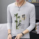 Rongxitu (Rongxitu) runder Hals Langarm T-Shirt Herren Spring- und Herbst-Trend-Marke Solid Color Plothes 9787 Carbongrau + 9755 Carbongrau M [Vorgeschlagen 95-115jin [Jin gleich 0,5 kg]]]