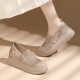 Sipuwang (Sipuwang) Xiaoxiangfeng Pedale faule Fischerschuhe für Frauen 2025 Frühlings- und Sommer -neue dicke Einzelschuhe bequem und vielseitige Maschenschuhe JST 1283 Khaki 34