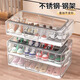 Kaximu installation-free shoe box storage multi-functional dust-proof transparent drawer shoe cabinet artifact space organization folding rack Upgraded double door model丨Transparent white 4# 60*30* Dust-proof and moisture-proof Shoe bag丨No steel frame + 1